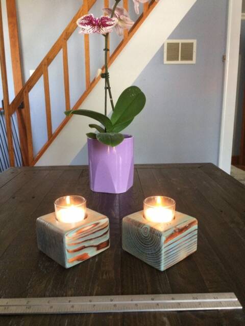 Wood Candleholders - image 1