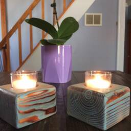 Wood Candleholders - thumbnail 2