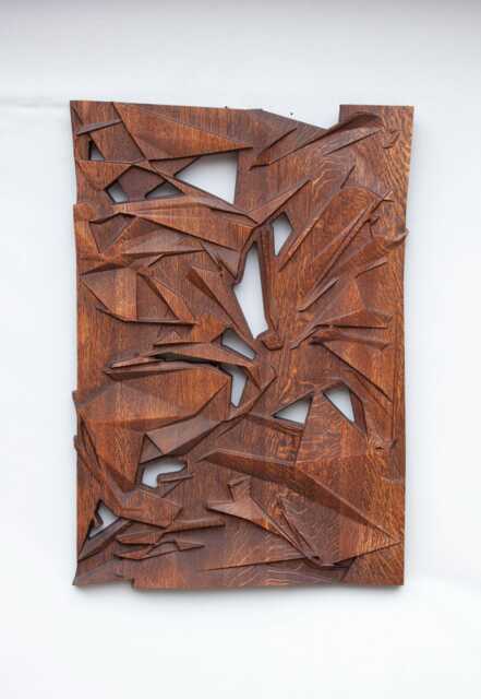 "Wood Wall Art, Us Delivery Duty Paid, ""Geometric State" - image 1