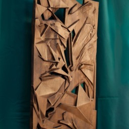 "Wood Wall Art, Us Delivery Duty Paid, ""Geometric State" - thumbnail 2