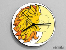 Sun & Moon Kiss 2 - Wall Clock