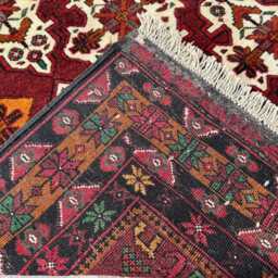 3x6 Afghan Baluchi Hand-Knotted Wool Rug - Natural Vegetable Dyed Tribal Carpet Authentic Oriental Accent For Entryway, Bedroom Or Office - thumbnail 4
