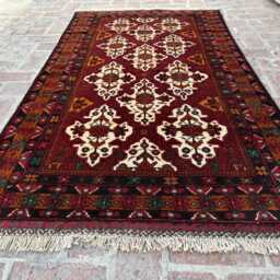 3x6 Afghan Baluchi Hand-Knotted Wool Rug - Natural Vegetable Dyed Tribal Carpet Authentic Oriental Accent For Entryway, Bedroom Or Office - thumbnail 3