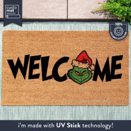 Grinch Christmas Decorations - Doormat Funny Welcome Mat The Decor - thumbnail 1