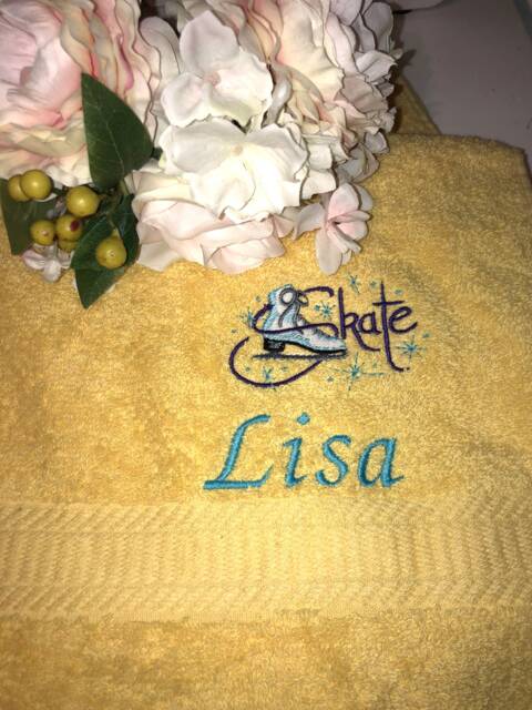 Ice Skating Boot Towel, Personalised - image 1