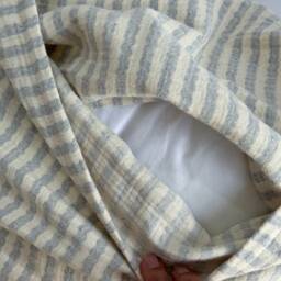 striped Linen Blend Pillow Case Neutral Farmhouse Boho Decor - thumbnail 3