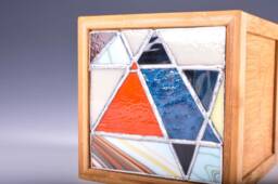 stained Glass Accent Lamp, Night Light, Table Wall Art