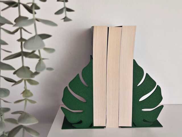Monstera Leaf Bookends - Tropical Home Decor, Nature Gift - image 1