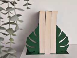 Monstera Leaf Bookends - Tropical Home Decor, Nature Gift