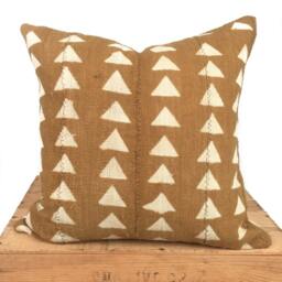 Triangle Print African Mud Cloth Pillow Cover, 18 - thumbnail 3