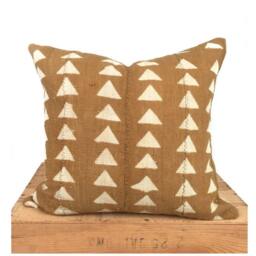 Triangle Print African Mud Cloth Pillow Cover, 18 - thumbnail 2