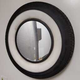 Repurposed Tire Mirror Automotive Garage D??cor - thumbnail 2