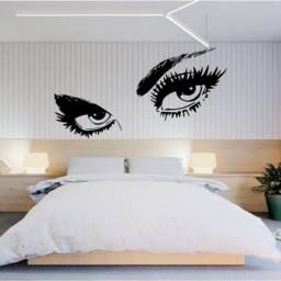 Eye's Vinyl Wall Art, Decal, Sticker, Transfer, Mural, Decor, Rent Friendly, Interior, Exterior, Full Removable, - 0298 - thumbnail 1