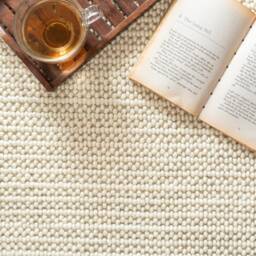 Hand Woven , Handmade Carpet Modern Style New Zealand Wool Indoor Rug. Entryway Or Runner Off White - Therugbasket - thumbnail 1