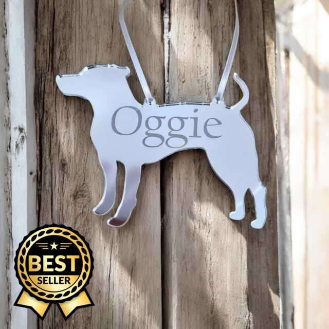 Custom Dog Breed Acrylic Mirror Personalized Pet Portrait, Engraved - image 1