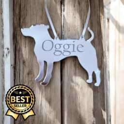 Custom Dog Breed Acrylic Mirror Personalized Pet Portrait, Engraved - thumbnail 1