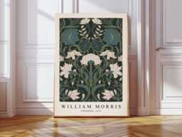 William Morris Art Print, Green Flowers, Prints, Botanical Wall Decor, Art, Flower - thumbnail 1