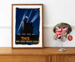 "Reprint Of A British Ww2 Propaganda Poster - ""This Was Our Finest Hour" - thumbnail 1