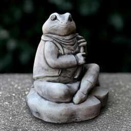 Concrete Frog Statue Stone Sculpture Cement Decoration Fog Lover Gift Handmade Figurine Garden & Home Ornament Yard Art - thumbnail 1