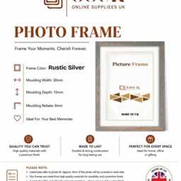 Rustic Silver Gallery Wall Frame Set - Collage Photo Poster Images - 10 Pieces - thumbnail 2
