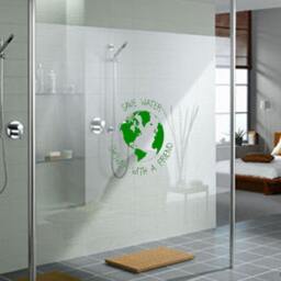 "Save Water, Shower With A Friend Bathroom Wall Decal 20"" X 21" - thumbnail 2