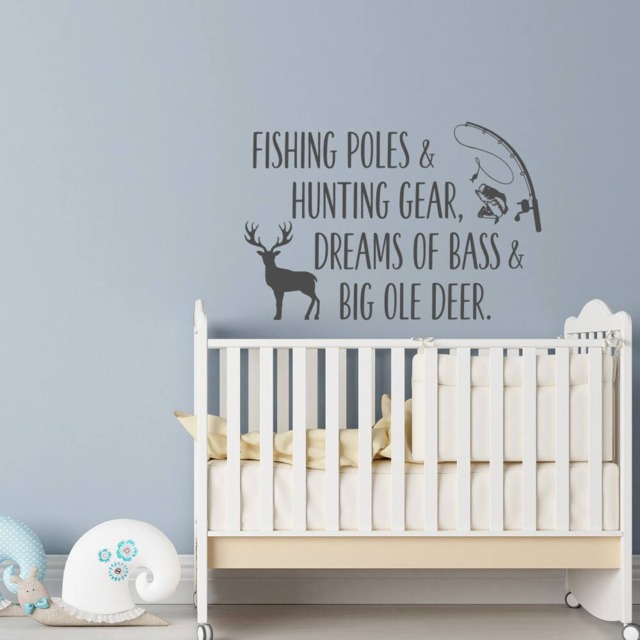 Fishing & Hunting Wall Decal Nursery Kids Bedroom Decor #155 - image 1