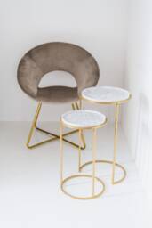 Coffee Table Carrara Marble - in White Made Italy