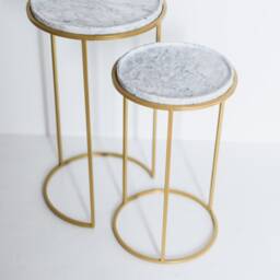 Coffee Table Carrara Marble - in White Made Italy - thumbnail 2
