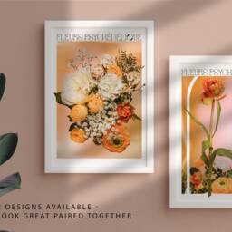Psychedelic Fleurs Print - Retro Bright Floral Print, 60S 70S Aesthetic, Les Fleurs, Bohemian, Home Wall Art, Flower Boho Hippie - thumbnail 3