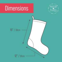 Handcrafted Otomi Christmas Stocking - Mexican Embroidered Cotton For Rainbow Contact Me - thumbnail 2