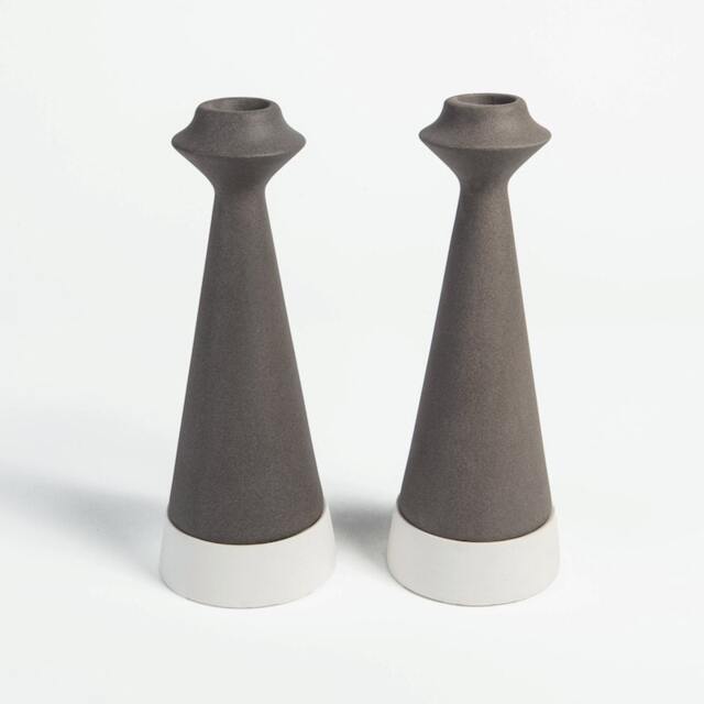 Ceramic Candle Holder, Modern Minimalist, Candle Holder, Shabbat Candlesticks, Wedding Gift, Candleholder, Holders Judaica - image 1