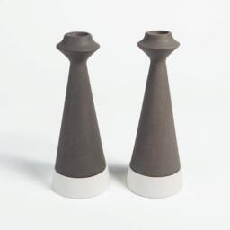 Ceramic Candle Holder, Modern Minimalist, Candle Holder, Shabbat Candlesticks, Wedding Gift, Candleholder, Holders Judaica - thumbnail 1