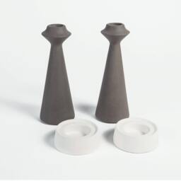 Ceramic Candle Holder, Modern Minimalist, Candle Holder, Shabbat Candlesticks, Wedding Gift, Candleholder, Holders Judaica - thumbnail 2