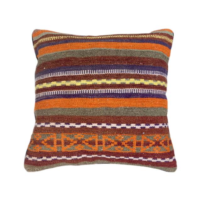 "Afghan Large Handwoven Red Kilim Vintage Carpet Cushion Cover, 60cm X 60cm, - 24"" 24" - image 1