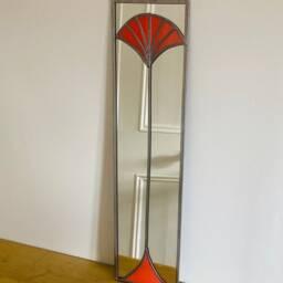 New Art Deco Fan Style Stained Glass Effect Mirror Handmade in The UK Makes Perfect Gift 61x15.5cm Ask Us About Different Colours - thumbnail 3