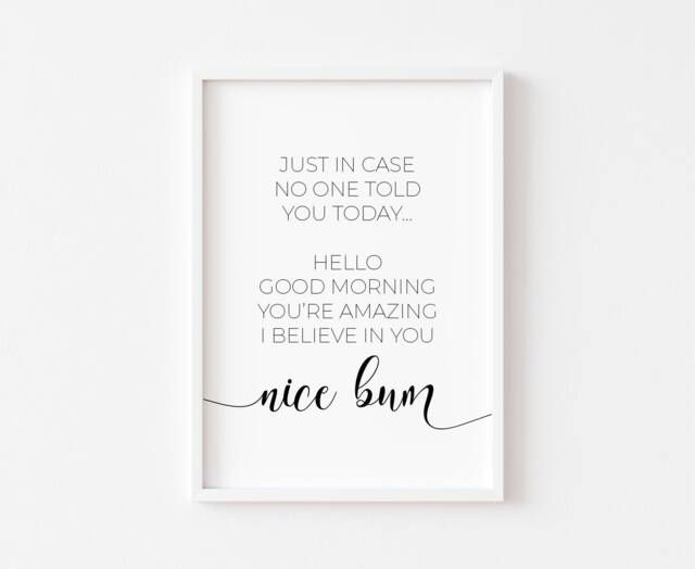Motivational Print - Bedroom Prints Home Bathroom Wall Art Inspirational Positive Quote Affirmation