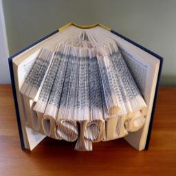 Folded Book Art - Graduarion Teacher Gift Unique Present Lover Graduate Inspire Your Choice Of Word Best Selling Item - thumbnail 2