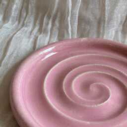 Pink Soap Dish, Ceramic Bathroom Tray, Handmade Kitchen Pottery, Household Holder, Thrown Textured Dishes - thumbnail 2