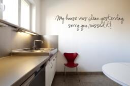 My House Was Clean Yesterday, Sorry You Missed It Vinyl Wall Decal - Home House Decor - thumbnail 1