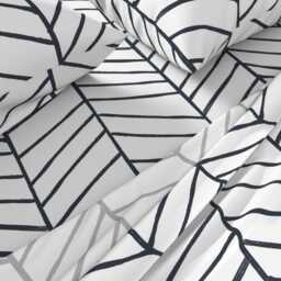 Boho Herringbone Sheets - By Jillcookdesigns Black & White Monochromatic Cotton Sateen Sheet Set Bedding Spoonflower - thumbnail 2