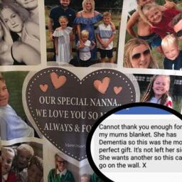 Personalised Photo Memory Blanket - Custom Snuggle Blanket, Memorial Gift - thumbnail 3
