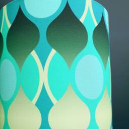 Retro Teal Lamp Mid-Century Modern Handmade Floor/Table Lamp - UK Plug - thumbnail 3