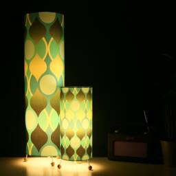 Retro Teal Lamp Mid-Century Modern Handmade Floor/Table Lamp - UK Plug - thumbnail 2