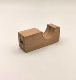 Solid Oak Curtain Rod Brackets - Handmade Scandinavian Wall Mount Hardware