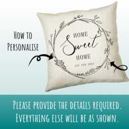 Personalised New Home D??cor Cushion House Gift Design For First Buyers Family Cs227 - thumbnail 3