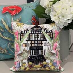Liberty in Bloom Cushion, London Department Store, Floral Decorative Cushion - thumbnail 2