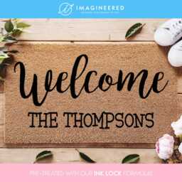 Custom Doormat - Housewarming Gift Wedding Ideas Personalized Last Name Welcome Mat Realtor Closing - thumbnail 1