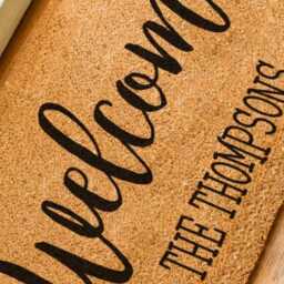 Custom Doormat - Housewarming Gift Wedding Ideas Personalized Last Name Welcome Mat Realtor Closing - thumbnail 3