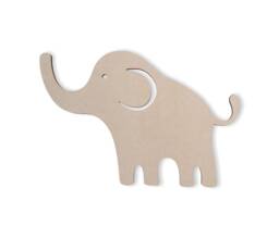Wooden Elephant Shape Unfinished Mdf, Woodland Nursery Decor - thumbnail 1