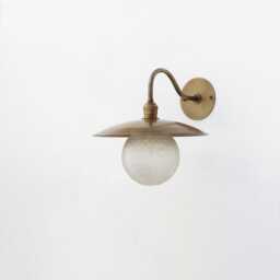 "Industrial Brass Wall Sconce Light With 12"" Shade-Brass Light - Ul Listed. 6" - thumbnail 3